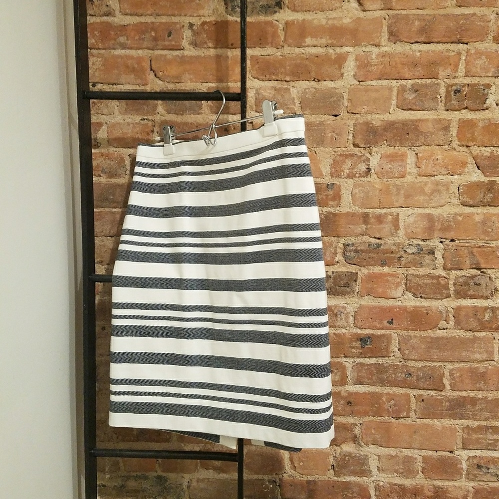 J. Crew Striped Pencil Skirt